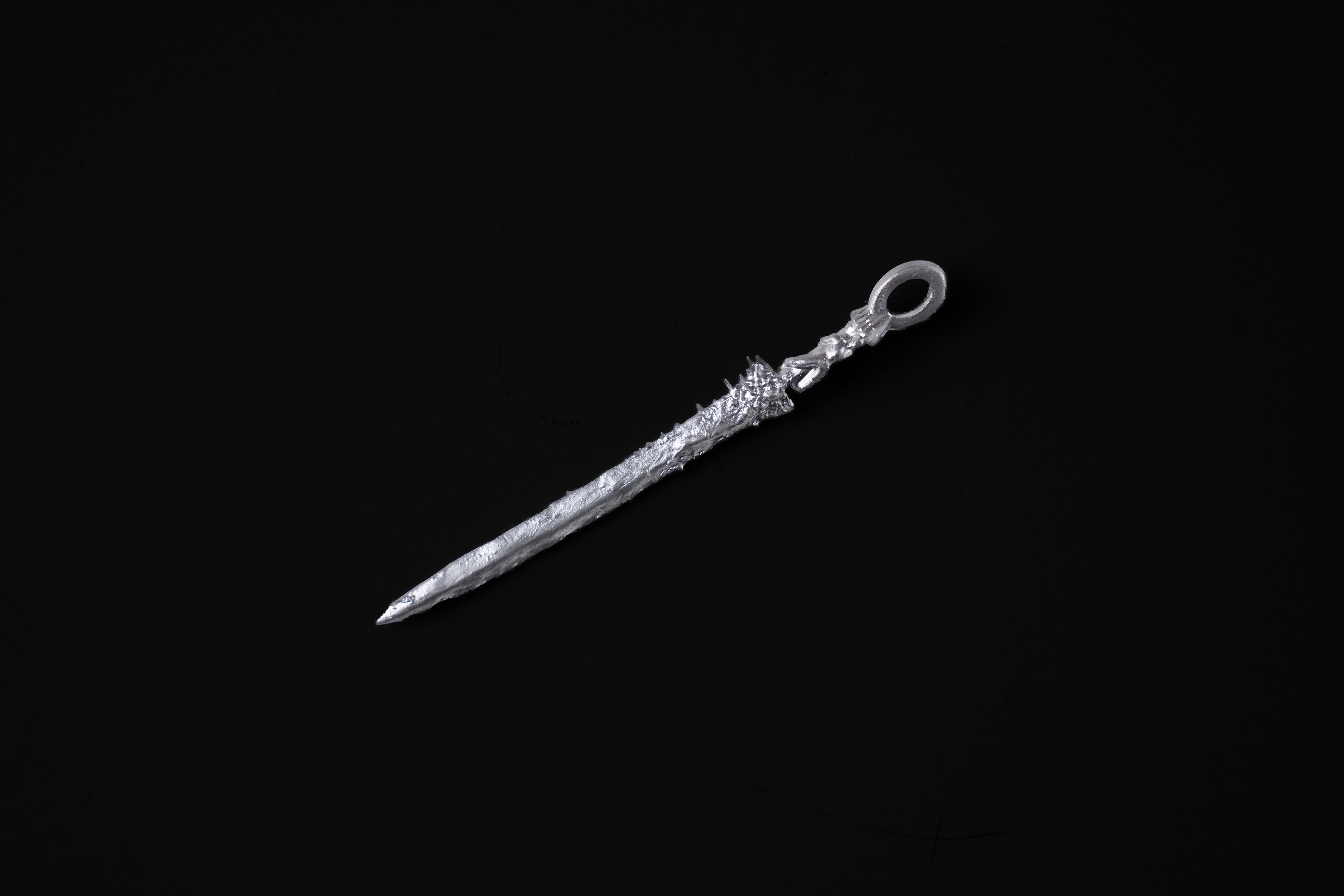 Decorative silver  on a black background